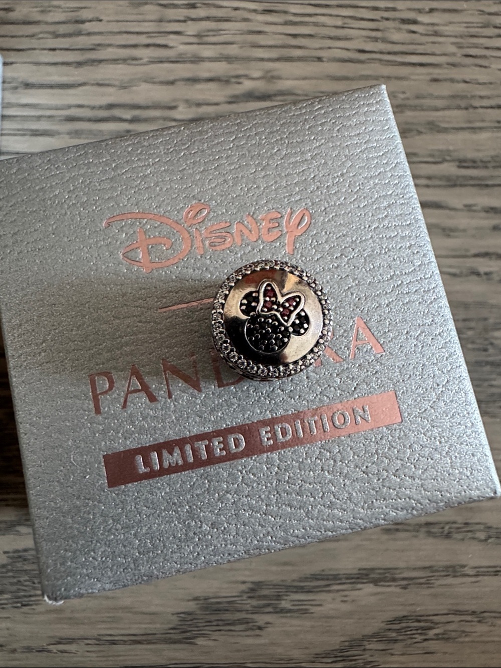 Pandora Silver Charm Bangle with a 2 Disney Logo Charms (Disney Edition) - Picture 4 of 5